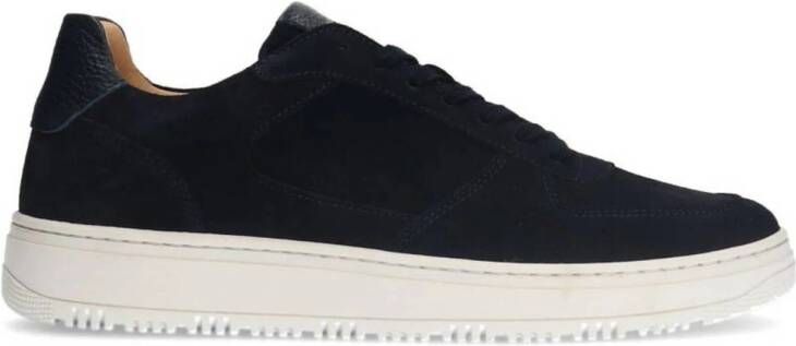 Manfield suède sneakers donkerblauw