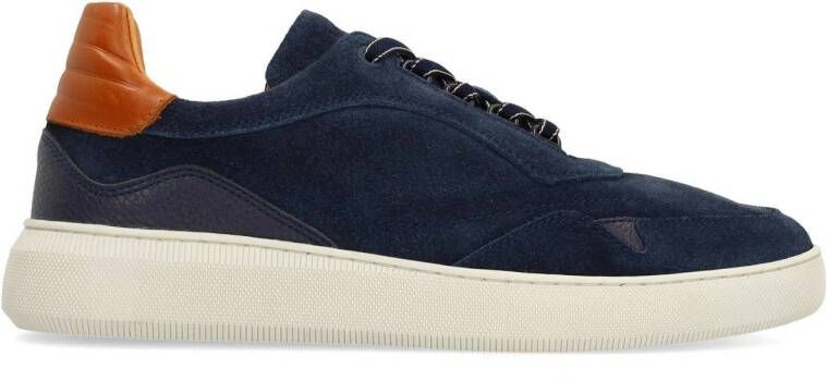 Manfield suède sneakers donkerblauw