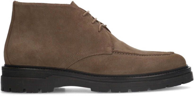 Manfield Heren Taupe suède veterboots