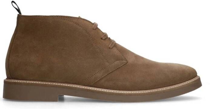 Manfield suède veterboots taupe