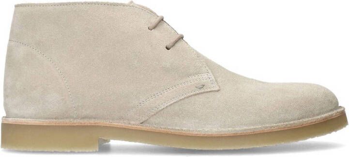 Manfield Heren Beige suède veterboots