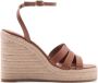 Mango espadrilles met sleehak cognac - Thumbnail 1