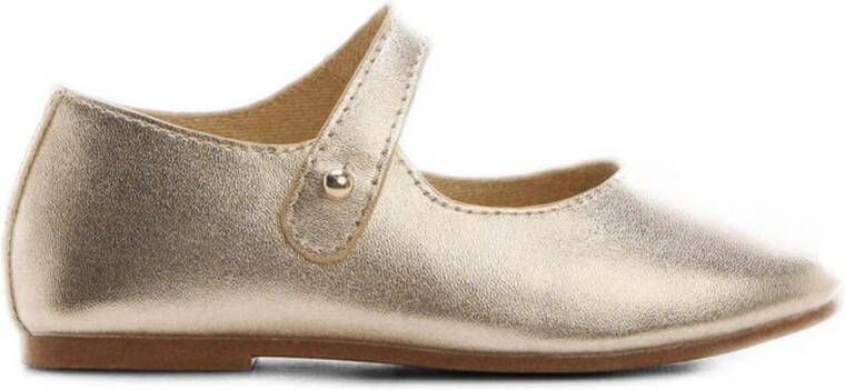 Mango Kids ballerina's goud Meisjes Imitatieleer Effen 24(14 8cm)