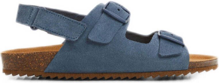 Mango Kids leren sandalen blauw