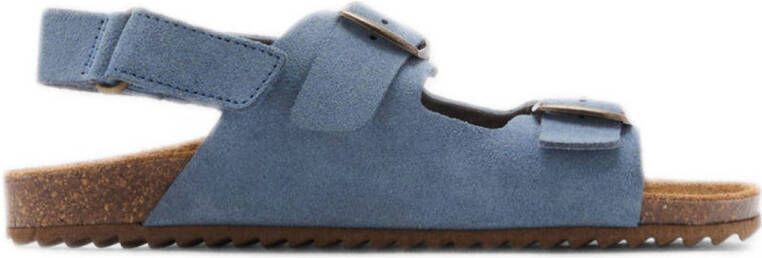 Mango Kids leren sandalen blauw