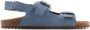 Mango Kids leren sandalen blauw - Thumbnail 1