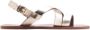 Mango Kids leren sandalen goud - Thumbnail 1