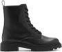 Mango Kids leren veterboots zwart - Thumbnail 1