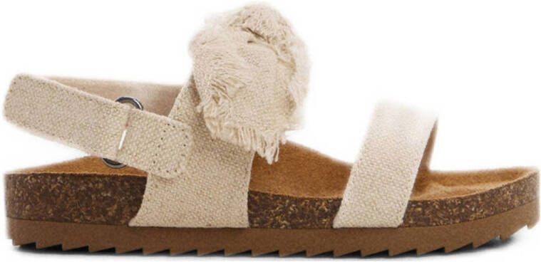 Mango Kids sandalen beige Meisjes Canvas 27 | Sandaal van