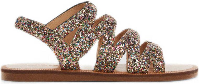 Mango Kids sandalen roze glitter Meisjes Synthetisch 34