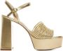 Mango sandalettes goud Dames Imitatieleer 35 | Sandalette van - Thumbnail 1