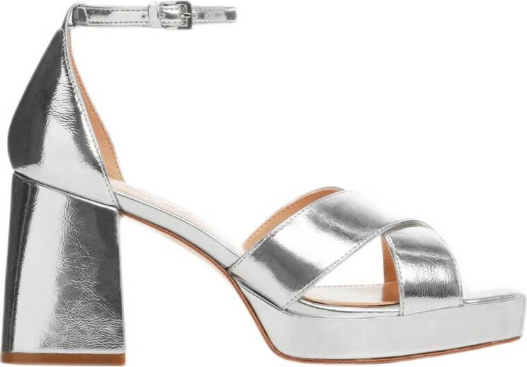 Mango sandalettes zilver Dames Imitatieleer 36 | Sandalette van