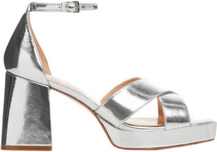 Mango sandalettes zilver Dames Imitatieleer 39 | Sandalette van