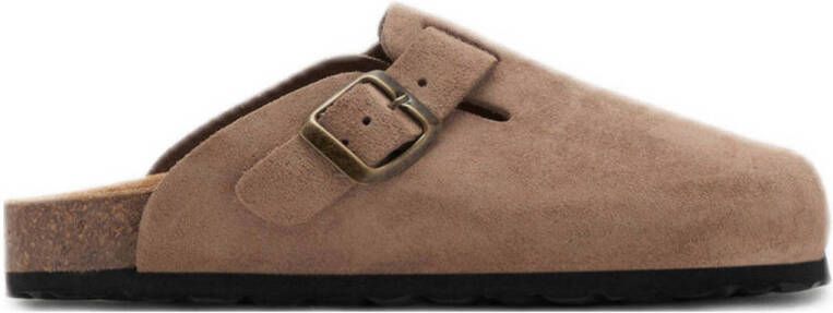 go Kids suède clogs bruin