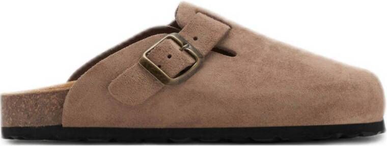 go Kids suède clogs bruin