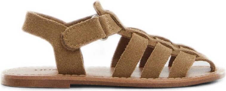 go Kids suède sandalen camel Bruin Suede Effen 24(14 8cm)