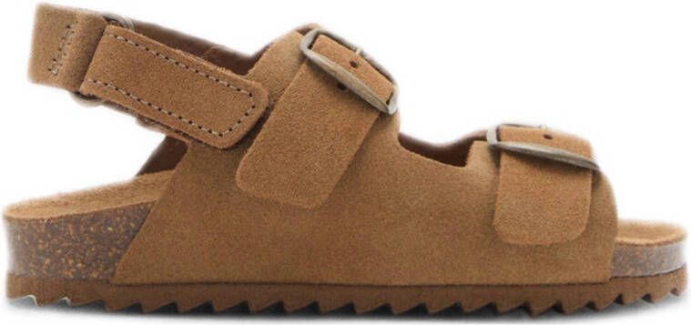 Mango Kids suède sandalen cognac