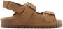 Mango Kids suède sandalen cognac - Thumbnail 1