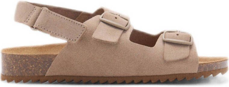 Mango Kids suède sandalen taupe