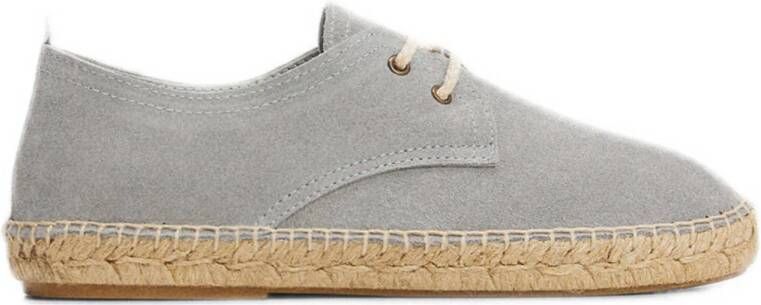 Mango Kids suède veterschoenen lichtblauw Jongens Suede Effen 30