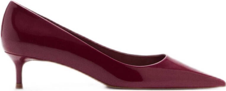 Mango lak pumps donkerrood