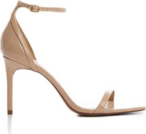 Mango lak sandalettes lichtroze