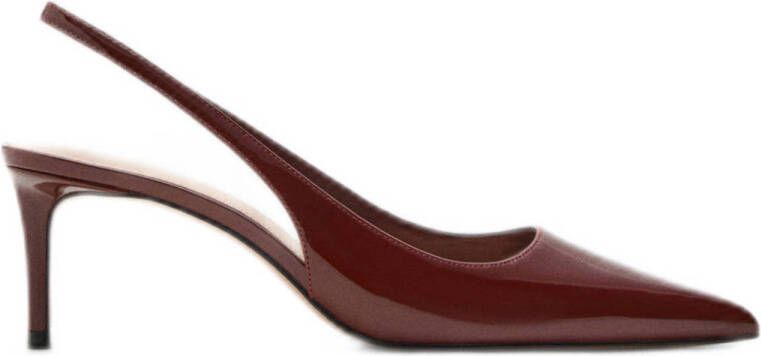 Mango lak slingback pumps bordeaux
