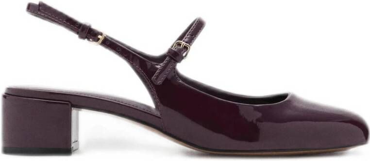 Mango lak slingback pumps bordeaux