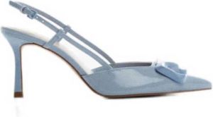 Mango lak slingback pumps met gesp blauw