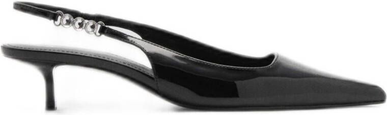 Mango lak slingback pumps zwart - Foto 2
