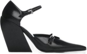 Mango leren pumps zwart