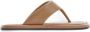 Mango Beige Leren Teenslippers Platte Stijl - Thumbnail 1