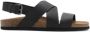 Mango Man leren sandalen zwart - Thumbnail 1