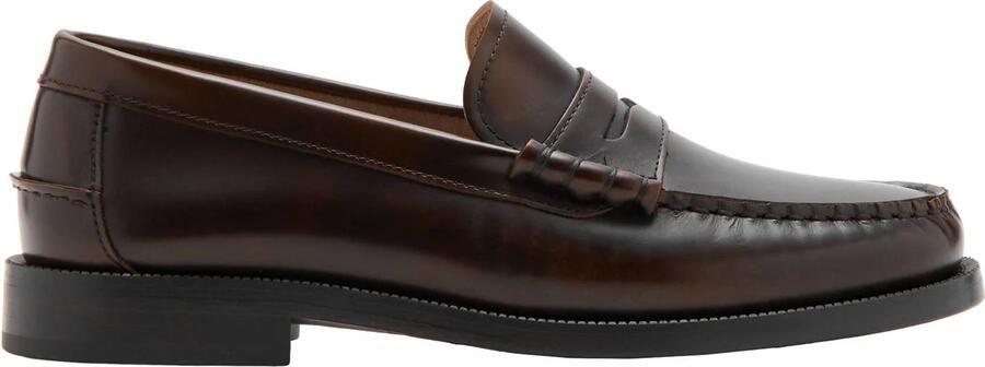 Mango Man leren loafers bruin