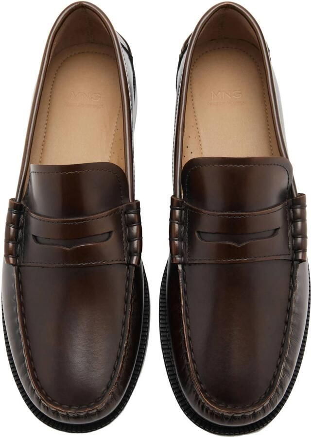 Mango Man leren loafers bruin - Foto 2