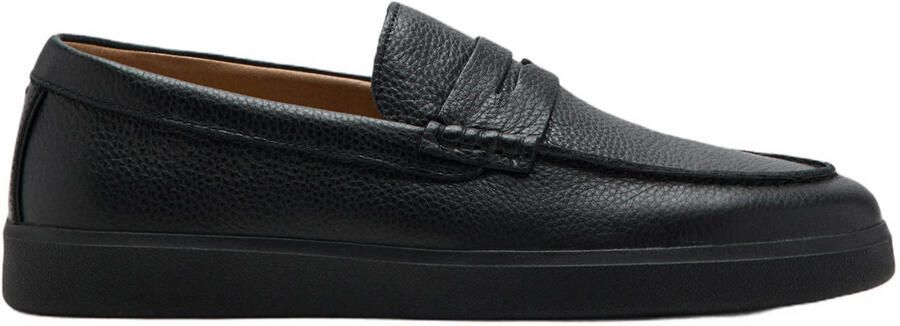 Mango Man leren loafers zwart