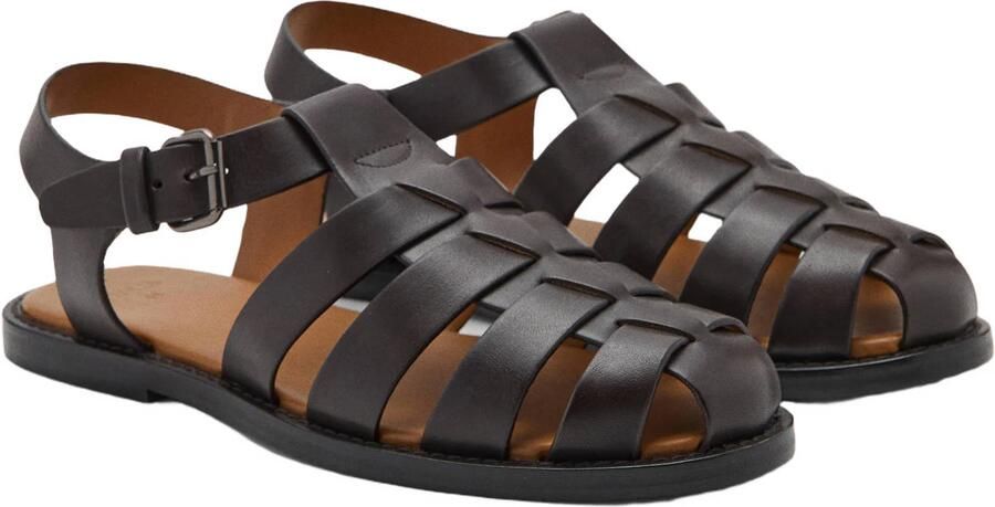 Mango Man leren sandalen bruin - Foto 2