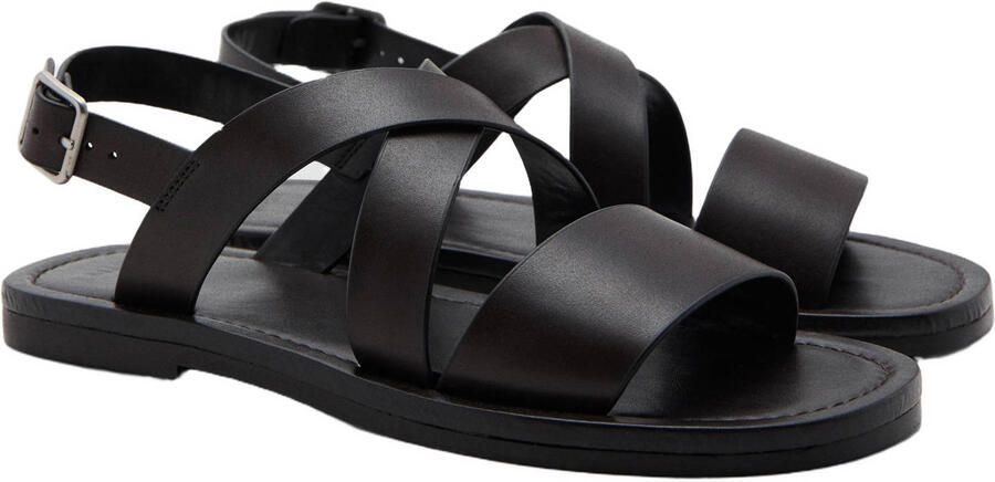 Mango Man leren sandalen donkerbruin - Foto 2