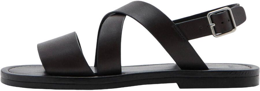 Mango Man leren sandalen donkerbruin - Foto 3