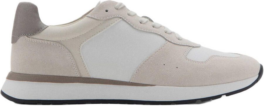 Mango Man leren sneakers beige wit