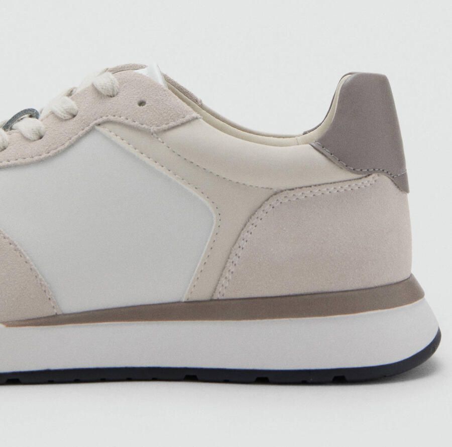 Mango Man leren sneakers beige wit - Foto 2