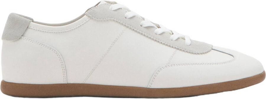 Mango Man leren sneakers wit