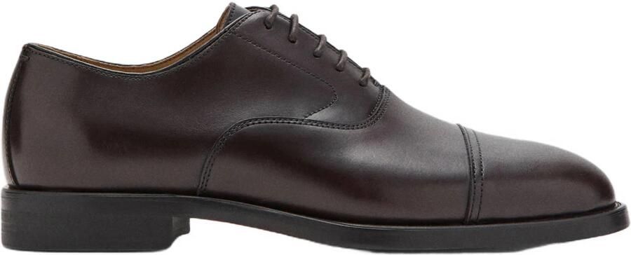 Mango Man leren veterschoenen bruin