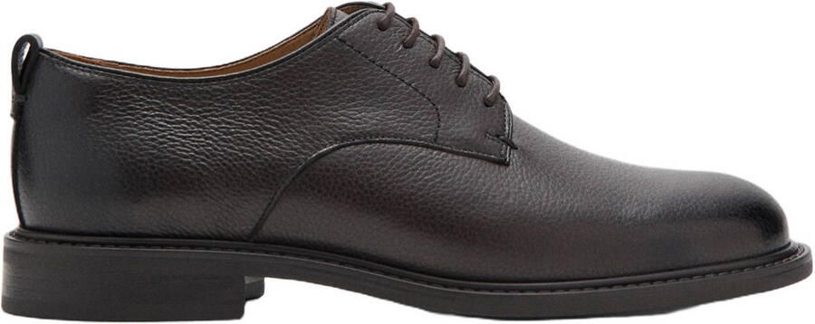 Mango Man leren veterschoenen bruin