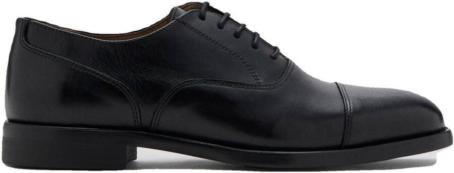 Mango Man leren veterschoenen zwart