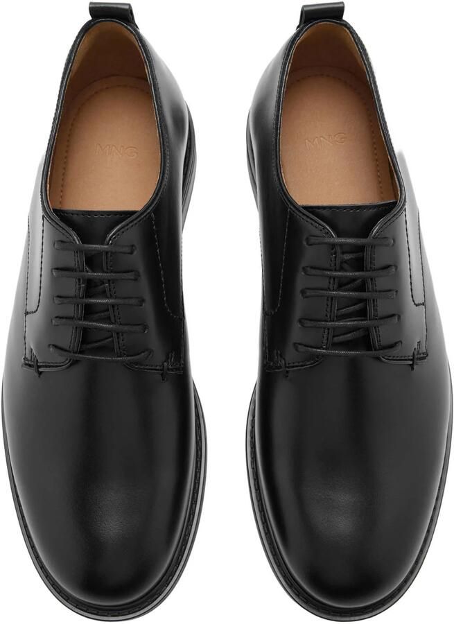 Mango Man leren veterschoenen zwart - Foto 2