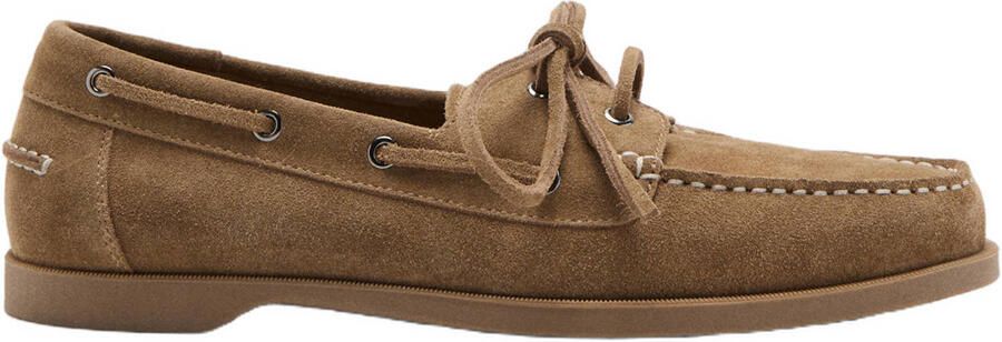 Mango Man suède bootschoenen cognac