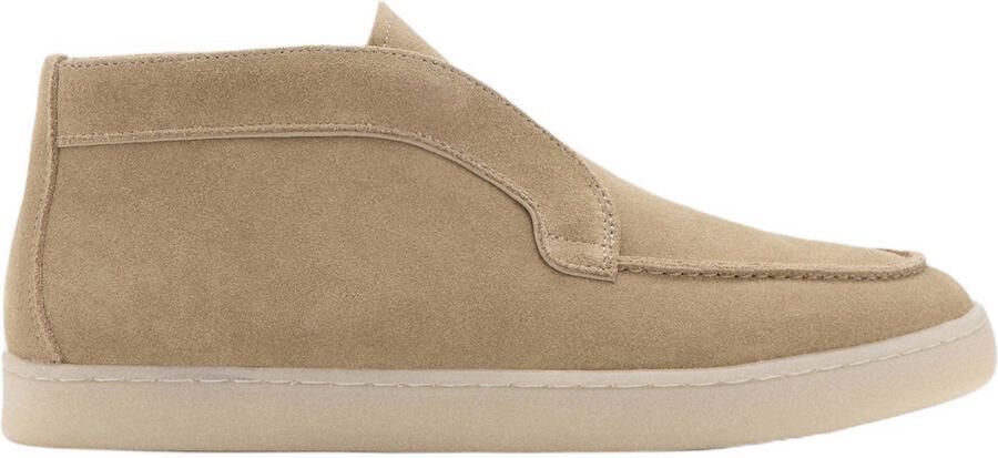 Mango Man suède enkelboots beige