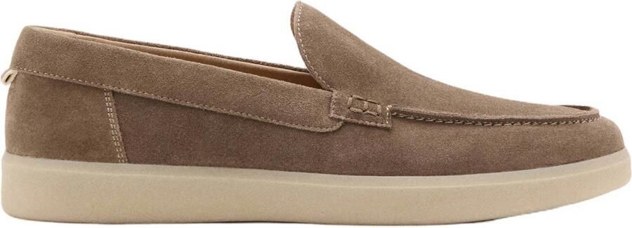 Mango Man suède loafers bruin