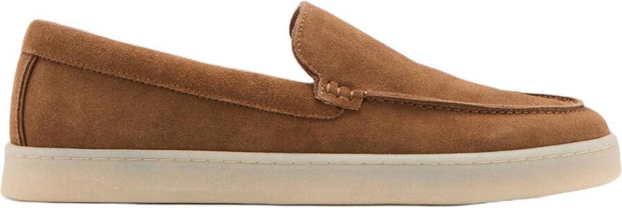Mango Man suède loafers cognac